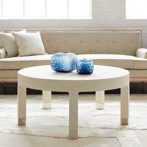 Villa & House - Dakota Large Round Coffee Table, White-Bungalow 5-Blue Hand Home