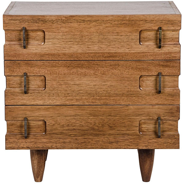 Noir Furniture David Side Table, Dark Walnut-Noir Furniture-Blue Hand Home