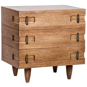 Noir Furniture David Side Table, Dark Walnut-Noir Furniture-Blue Hand Home