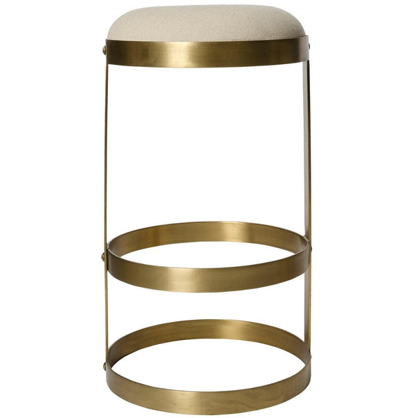 Noir Furniture Dior Bar Stool, Antique Brass-Noir Furniture-Blue Hand Home