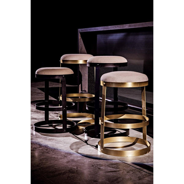 Noir Furniture Dior Counter Stool, Black Metal-Noir Furniture-Blue Hand Home