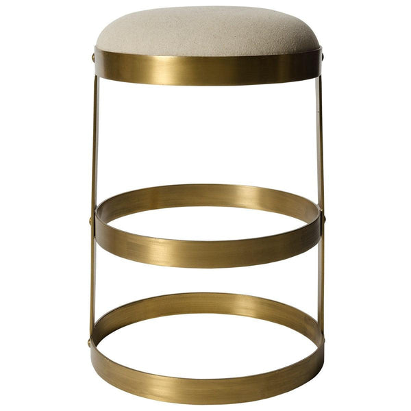 Noir Furniture Dior Counter Stool, Antique Brass-Noir Furniture-Blue Hand Home