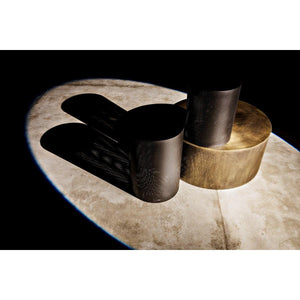 Noir Furniture Dixon Side Table, Black Metal, Large-Noir Furniture-Blue Hand Home
