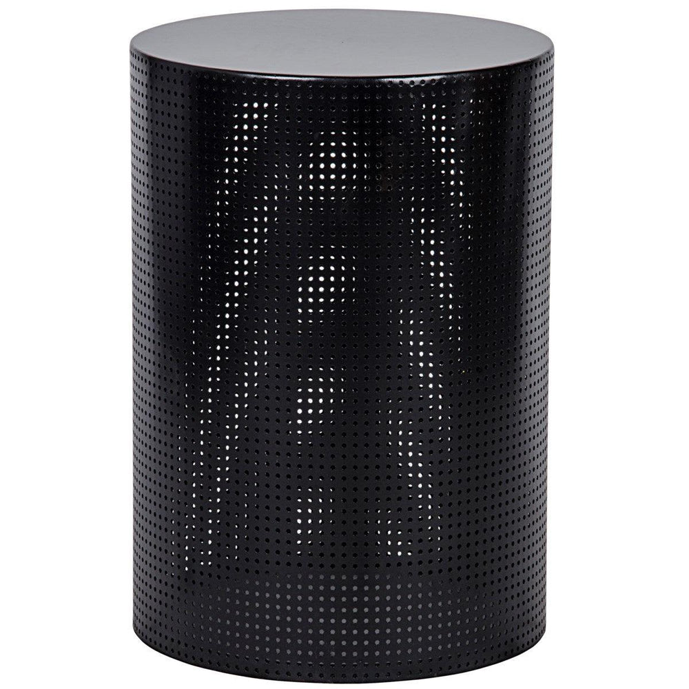Noir Furniture Dixon Side Table, Black Metal, Large-Noir Furniture-Blue Hand Home