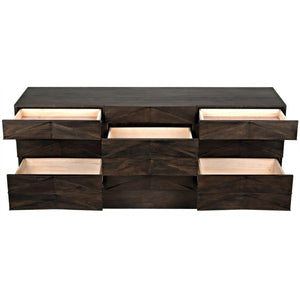 Noir Furniture Drake Sideboard, Ebony Walnut-Noir Furniture-Blue Hand Home