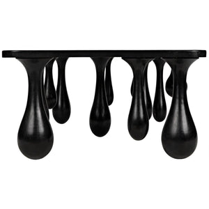 Noir Drop Coffee Table, Hand Rubbed Black-Noir Furniture-Blue Hand Home