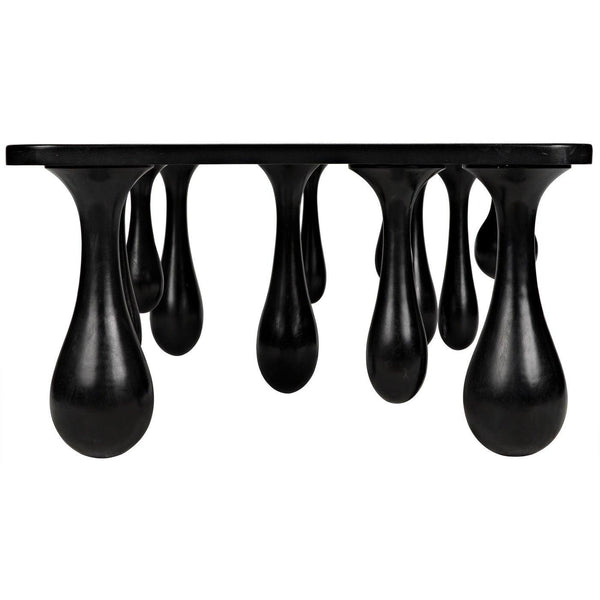 Noir Drop Coffee Table, Hand Rubbed Black-Noir Furniture-Blue Hand Home