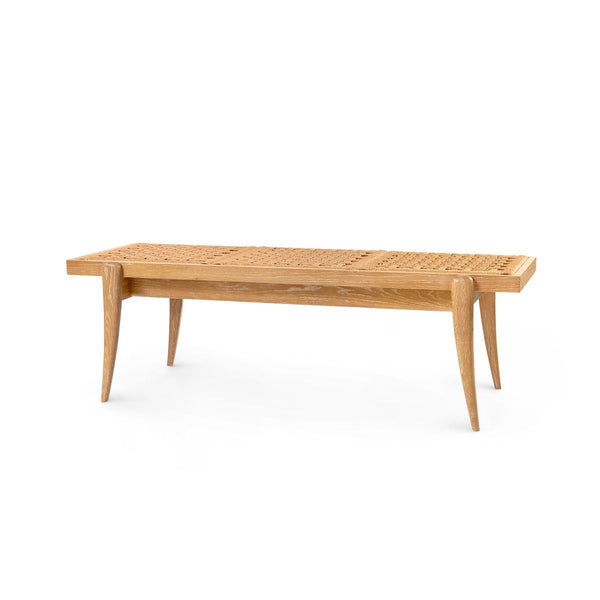 Villa & House - Dylan Bench, Natural-Bungalow 5-Blue Hand Home