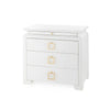 Villa & House - ELINA 3-DRAWER SIDE TABLE, WHITE-Bungalow 5-Blue Hand Home