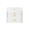 Villa & House - ELINA 3-DRAWER SIDE TABLE, WHITE-Bungalow 5-Blue Hand Home