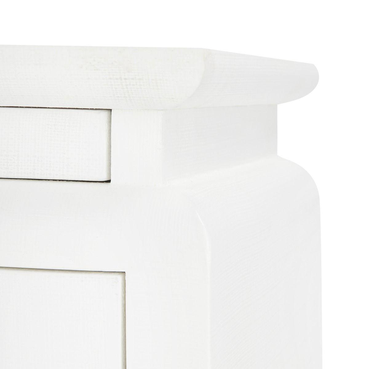 Villa & House - ELINA 3-DRAWER SIDE TABLE, WHITE-Bungalow 5-Blue Hand Home