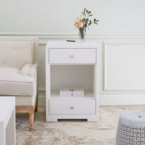 Villa & House - Fedor 2-Drawer Side Table In White-Bungalow 5-Blue Hand Home