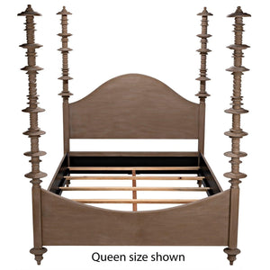 Ferret Bed, Eastern King, Weathered-Noir Furniture-Blue Hand Home