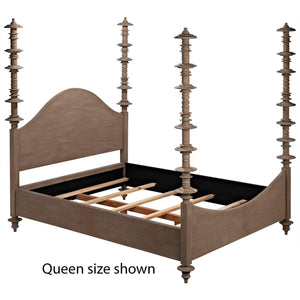 Ferret Bed, Eastern King, Weathered-Noir Furniture-Blue Hand Home