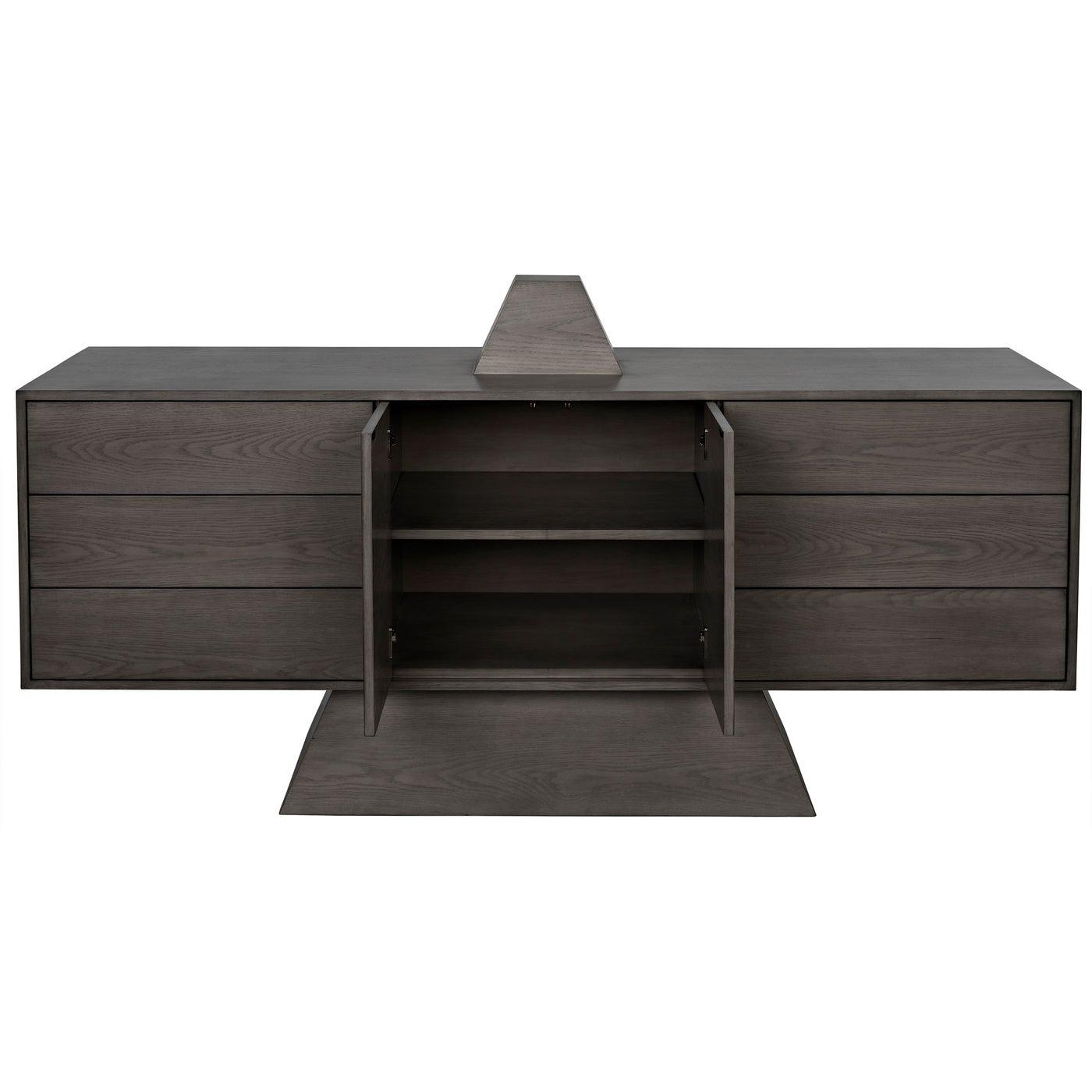 Pyramid Cabinet, Oak Solid/Oak Plywood Veneer-CFC Furniture-Blue Hand Home