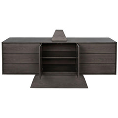 Pyramid Cabinet, Oak Solid/Oak Plywood Veneer-CFC Furniture-Blue Hand Home
