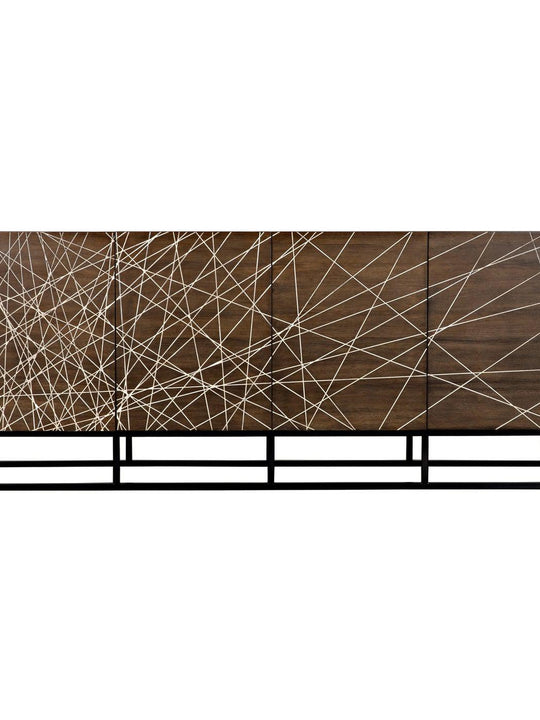Hudson Sideboard, Walnut Plywood, Steel Base