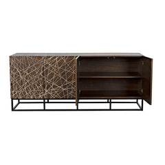 Hudson Sideboard, Walnut Plywood, Steel Base-CFC Furniture-Blue Hand Home