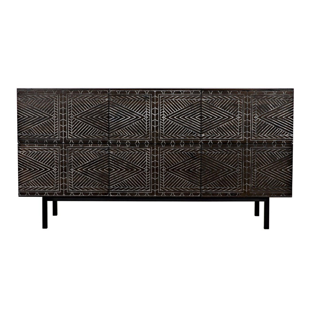Silas Dresser, Walnut Veneer/Steel Base-CFC Furniture-Blue Hand Home