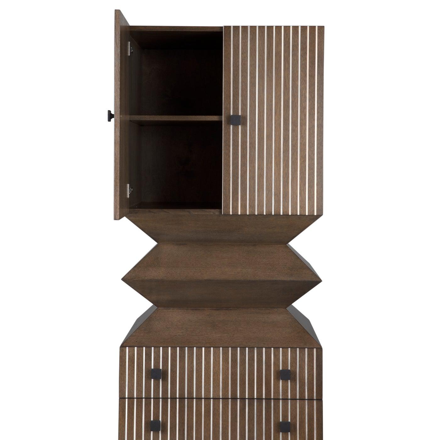 Byrde Cabinet, Oak Veneer-CFC Furniture-Blue Hand Home