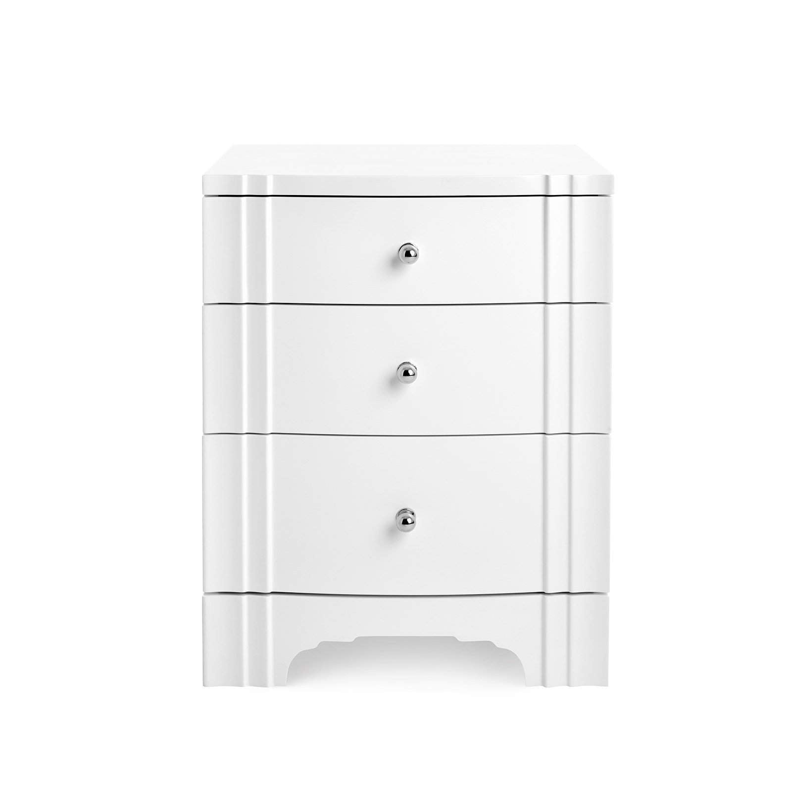 Villa & House - Flanders 3-Drawer Side Table In White-Bungalow 5-Blue Hand Home