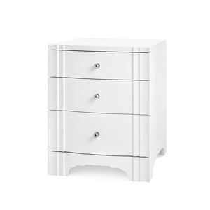Villa & House - Flanders 3-Drawer Side Table In White-Bungalow 5-Blue Hand Home