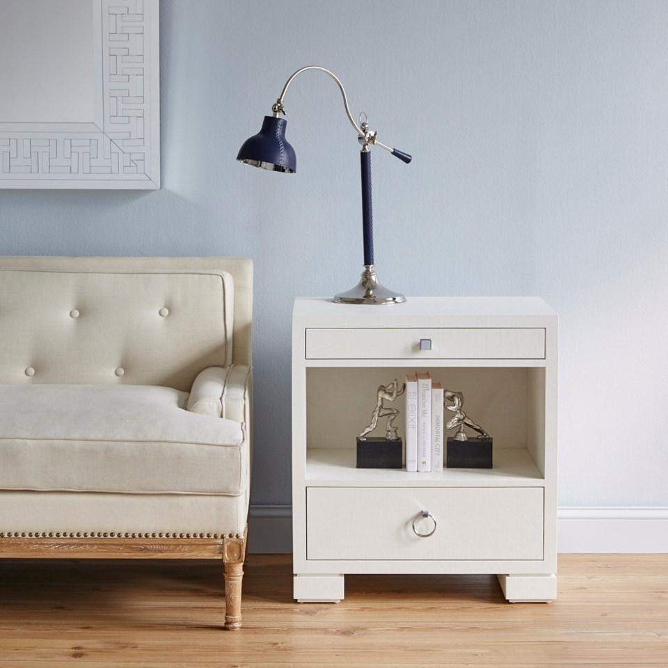 Villa & House - Frances 2-Drawer Side Table In White-Bungalow 5-Blue Hand Home