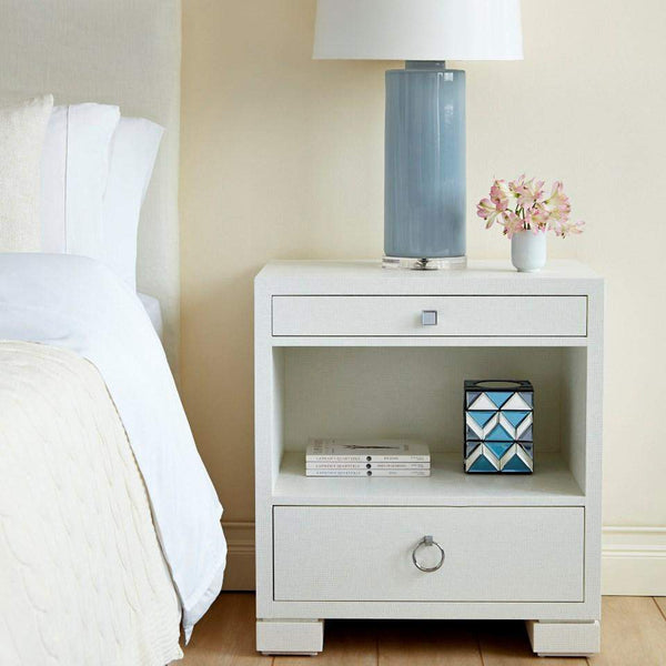 Villa & House - Frances 2-Drawer Side Table In White-Bungalow 5-Blue Hand Home