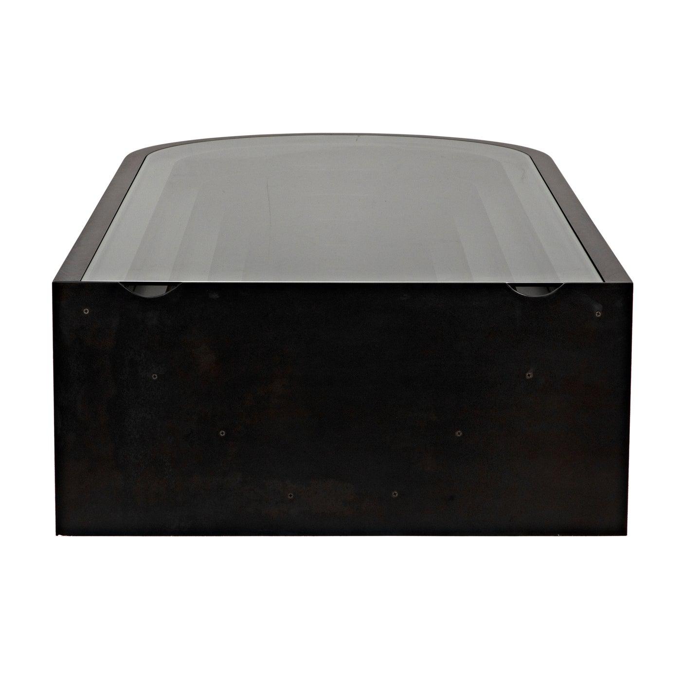 Colosseum Coffee Table, Plywood/Glass/Steel-CFC Furniture-Blue Hand Home