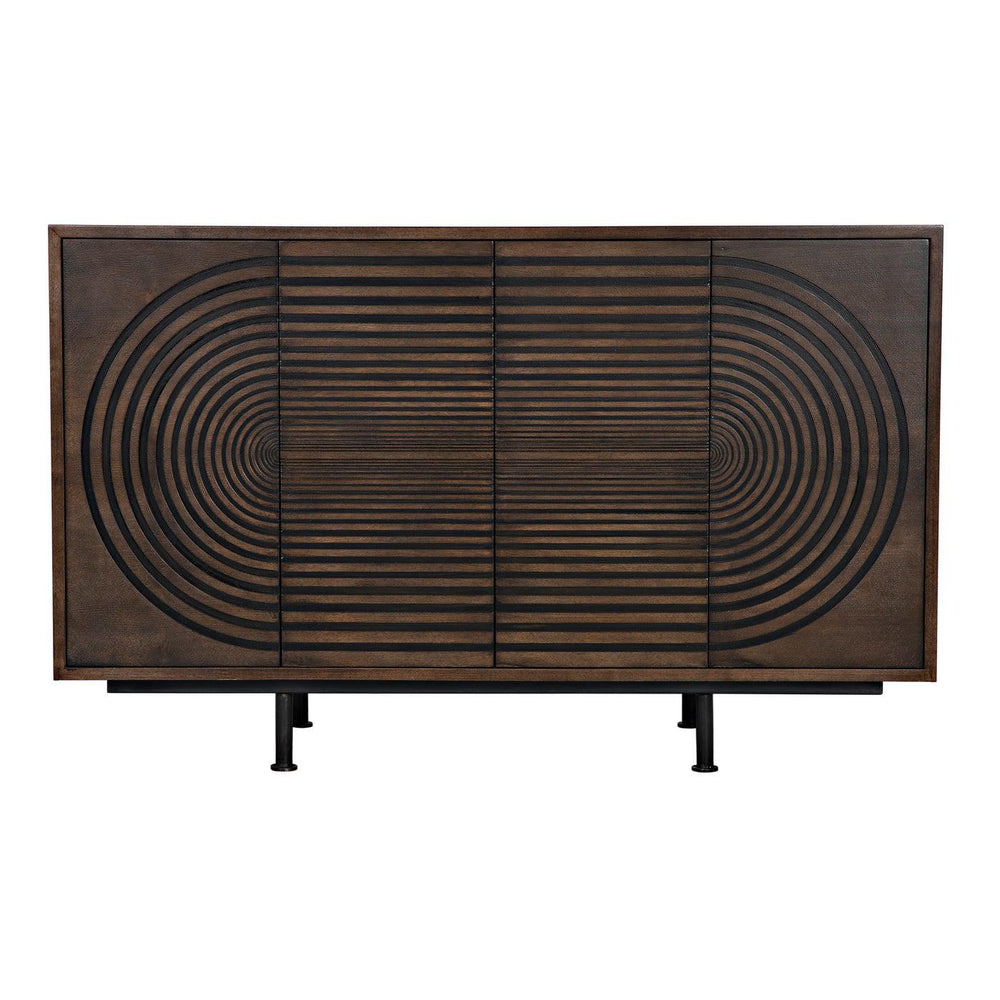 Ascot Credenza, Walnut Veneer-CFC Furniture-Blue Hand Home