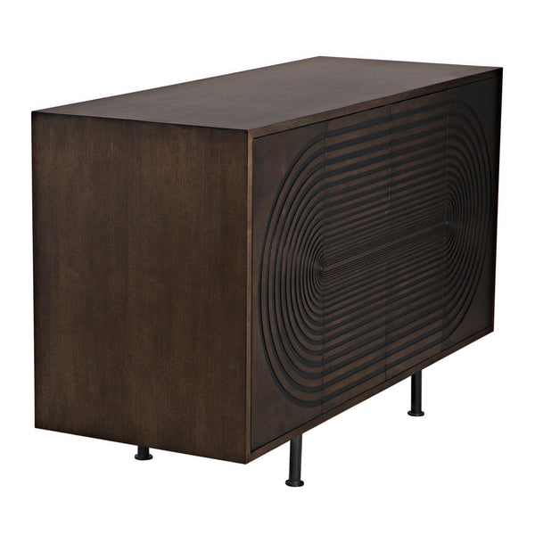 Ascot Credenza, Walnut Veneer-CFC Furniture-Blue Hand Home