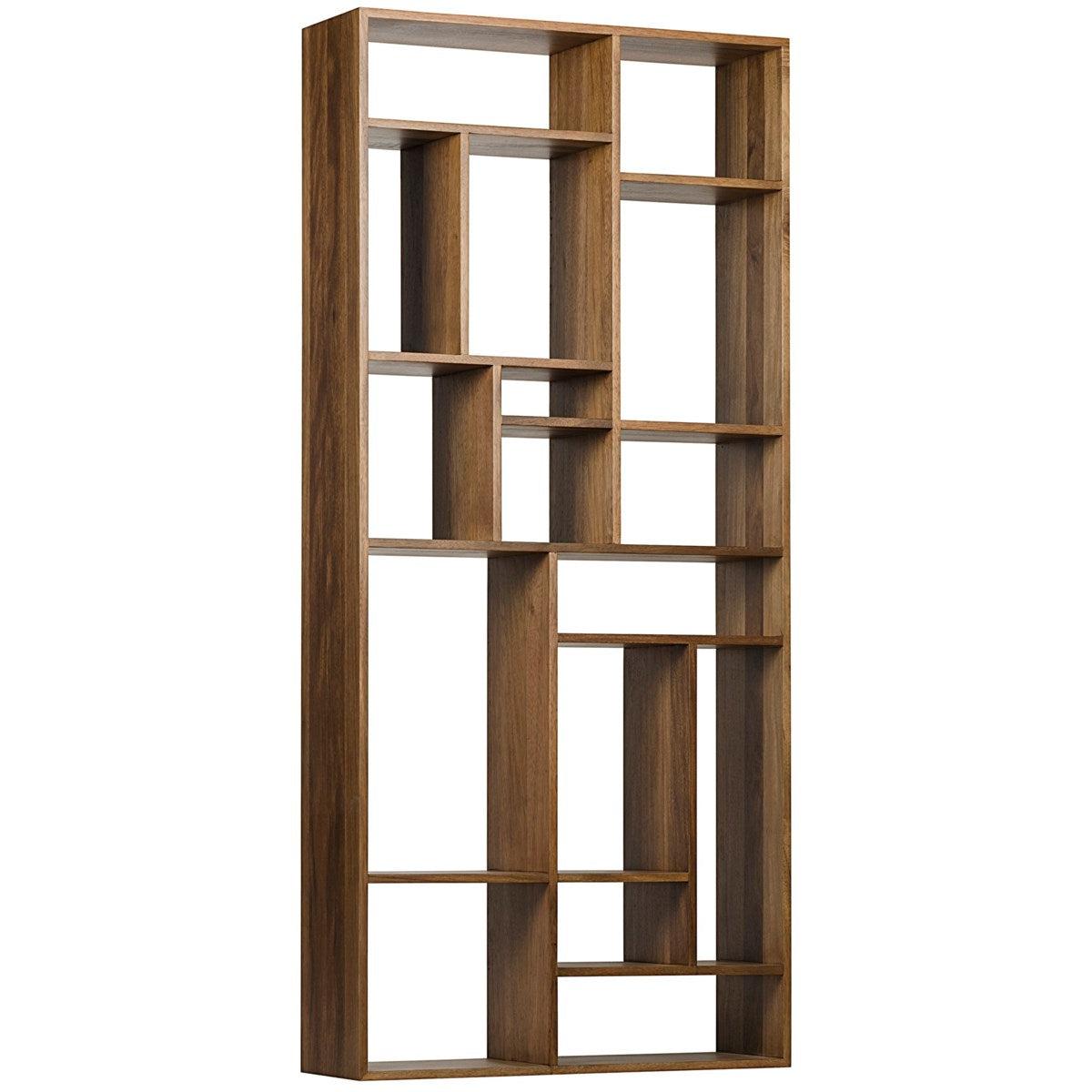 Noir Furniture Malic Shelf, Dark Walnut-Noir Furniture-Blue Hand Home