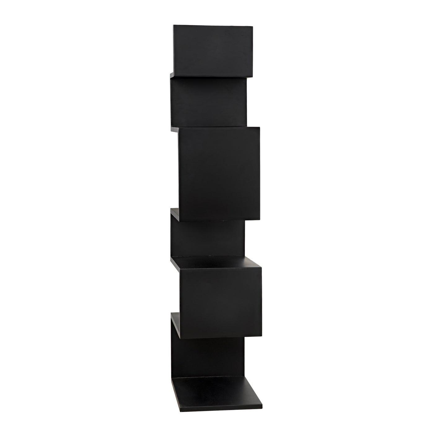 Noir Laszlo Bookcase, Black Steel-Noir Furniture-Blue Hand Home
