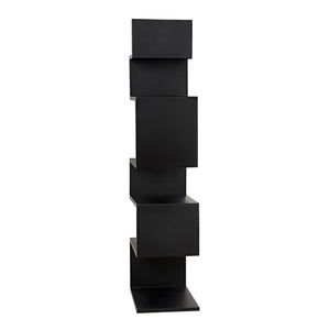 Noir Laszlo Bookcase, Black Steel-Noir Furniture-Blue Hand Home