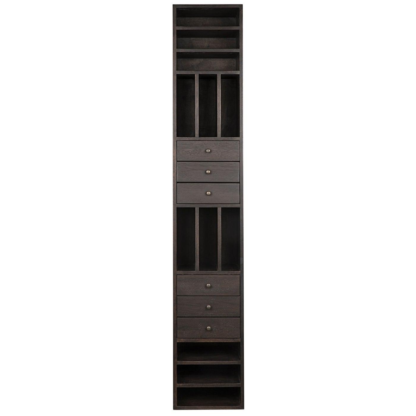 Noir Tubula Bookcase, Ebony Walnut-Noir Furniture-Blue Hand Home