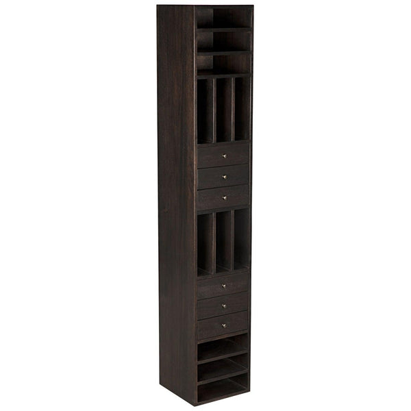 Noir Tubula Bookcase, Ebony Walnut-Noir Furniture-Blue Hand Home