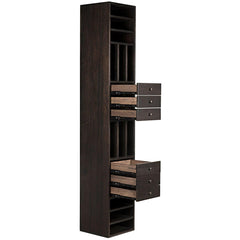 Noir Tubula Bookcase, Ebony Walnut-Noir Furniture-Blue Hand Home