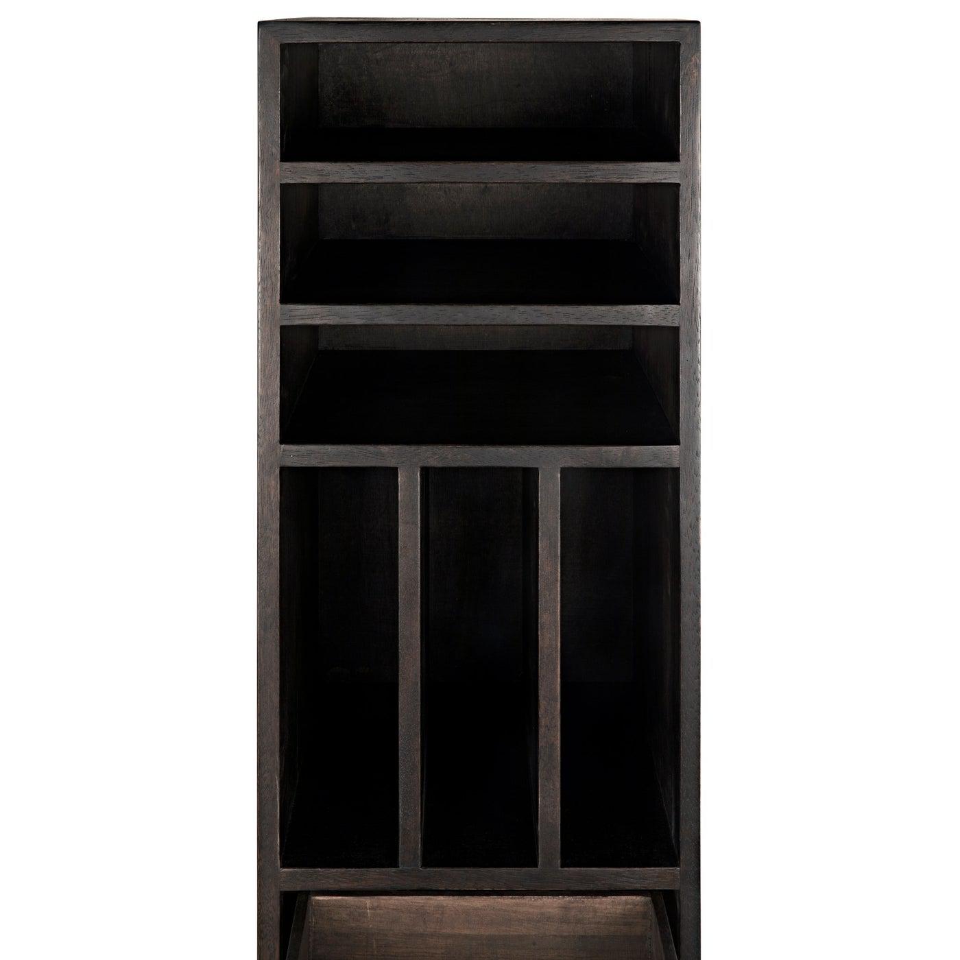 Noir Tubula Bookcase, Ebony Walnut-Noir Furniture-Blue Hand Home