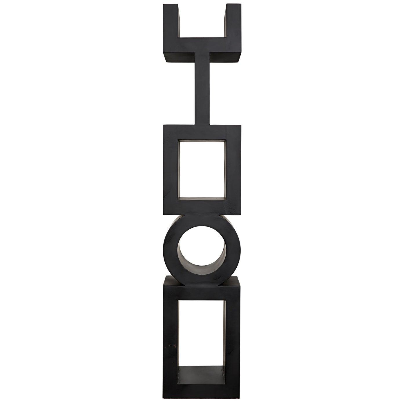 Noir Koko Bookcase, Black Steel-Noir Furniture-Blue Hand Home