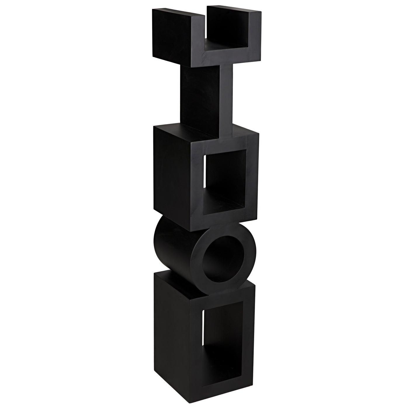 Noir Koko Bookcase, Black Steel-Noir Furniture-Blue Hand Home