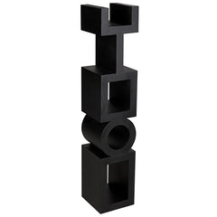 Noir Koko Bookcase, Black Steel-Noir Furniture-Blue Hand Home