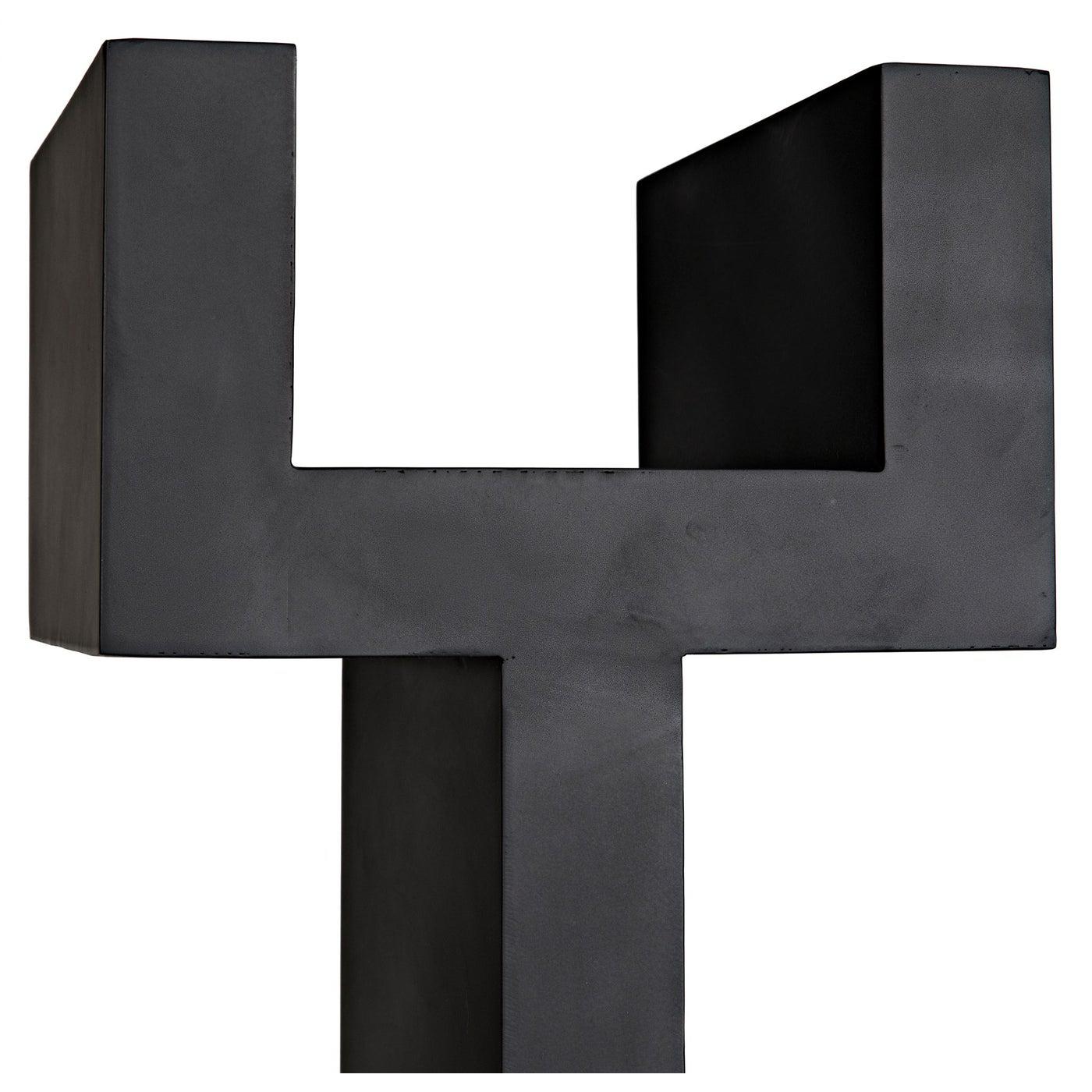 Noir Koko Bookcase, Black Steel-Noir Furniture-Blue Hand Home