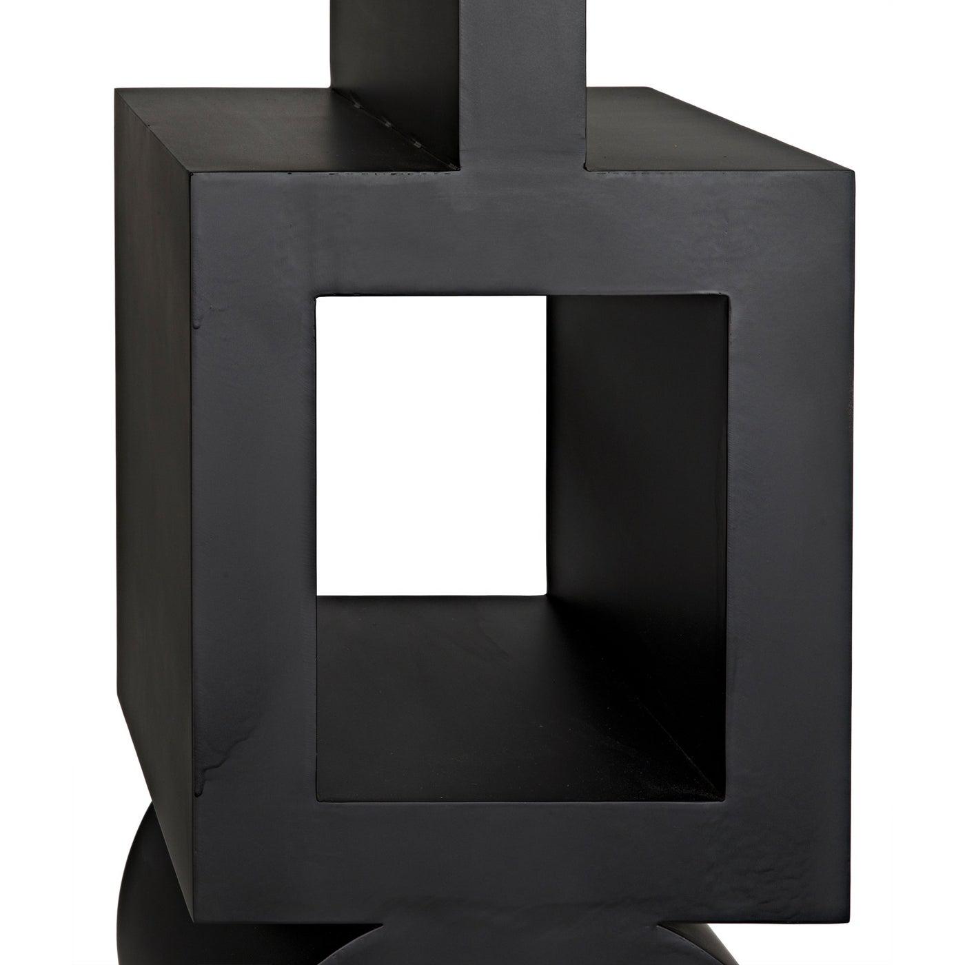 Noir Koko Bookcase, Black Steel-Noir Furniture-Blue Hand Home