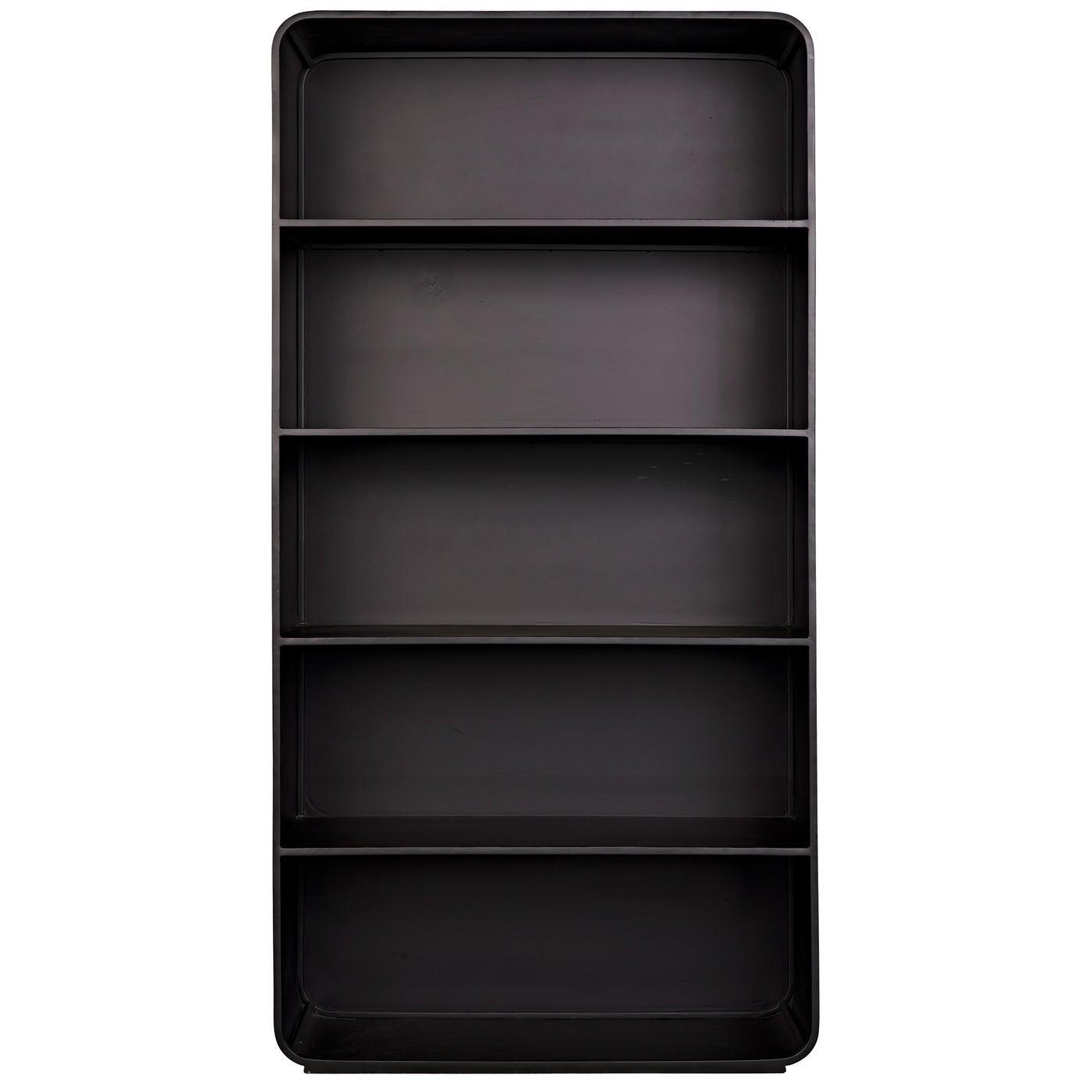 Noir Paloma Bookcase, Black Steel-Noir Furniture-Blue Hand Home