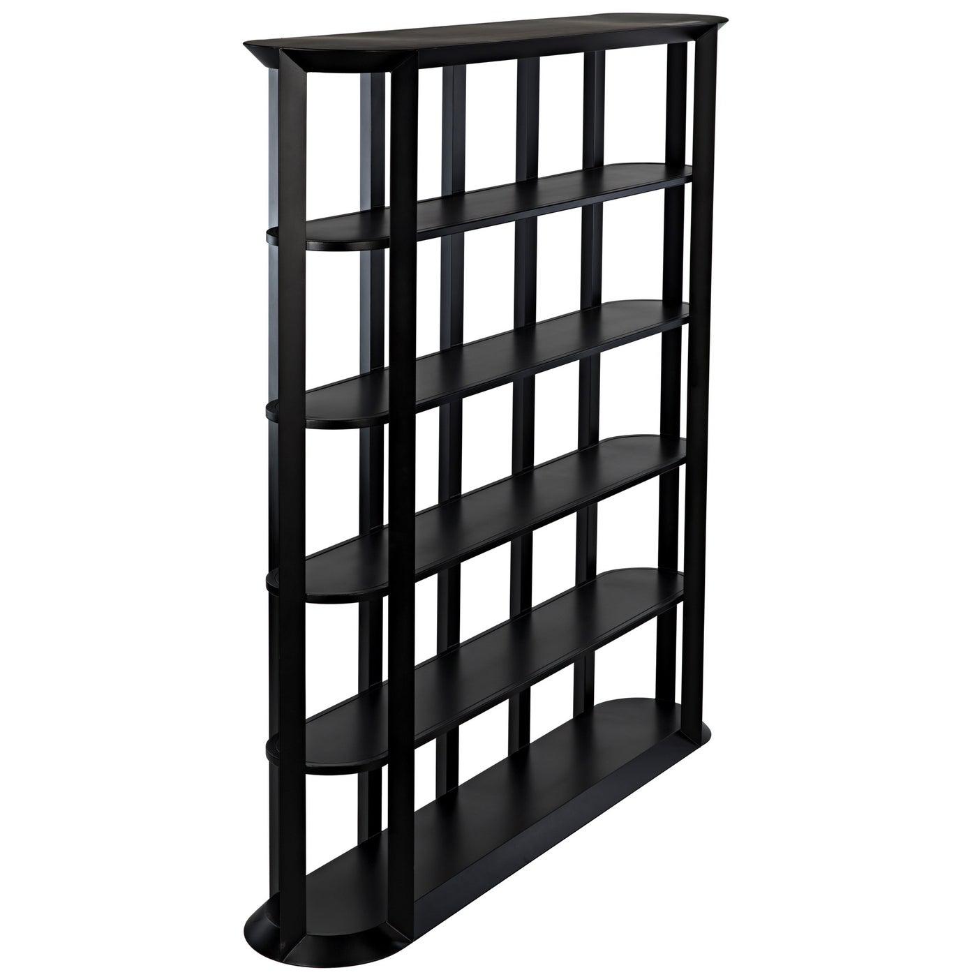 Noir Foster Bookcase, Black Steel-Noir Furniture-Blue Hand Home