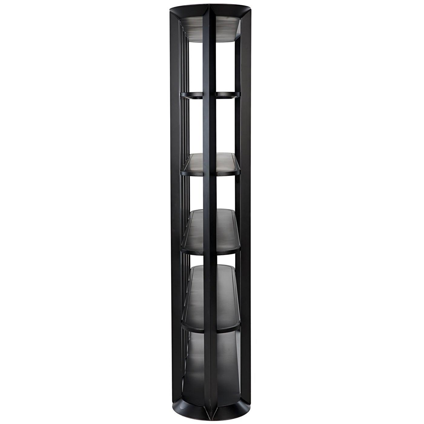 Noir Foster Bookcase, Black Steel-Noir Furniture-Blue Hand Home