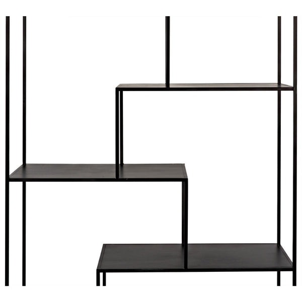 Noir Marquise Bookcase, Black Steel-Noir Furniture-Blue Hand Home