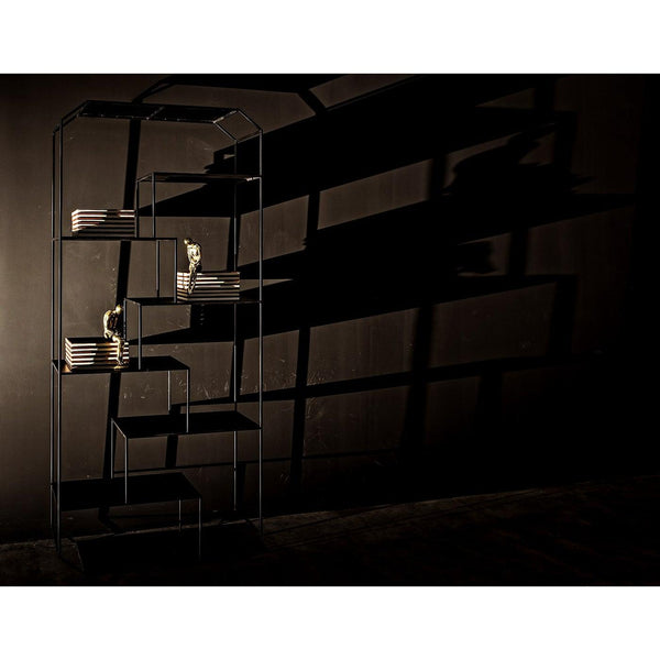 Noir Marquise Bookcase, Black Steel-Noir Furniture-Blue Hand Home