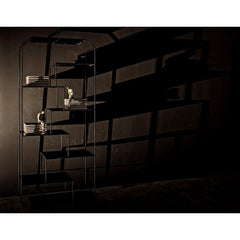 Noir Marquise Bookcase, Black Steel-Noir Furniture-Blue Hand Home