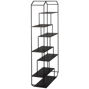 Noir Marquise Bookcase, Black Steel-Noir Furniture-Blue Hand Home